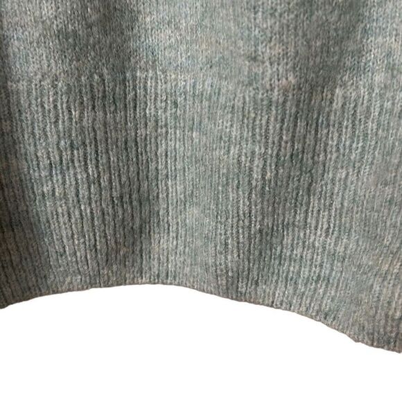 PageOne blue oversized drop sleeve sweater mock neck rib trim XXL - Picture 6 of 11